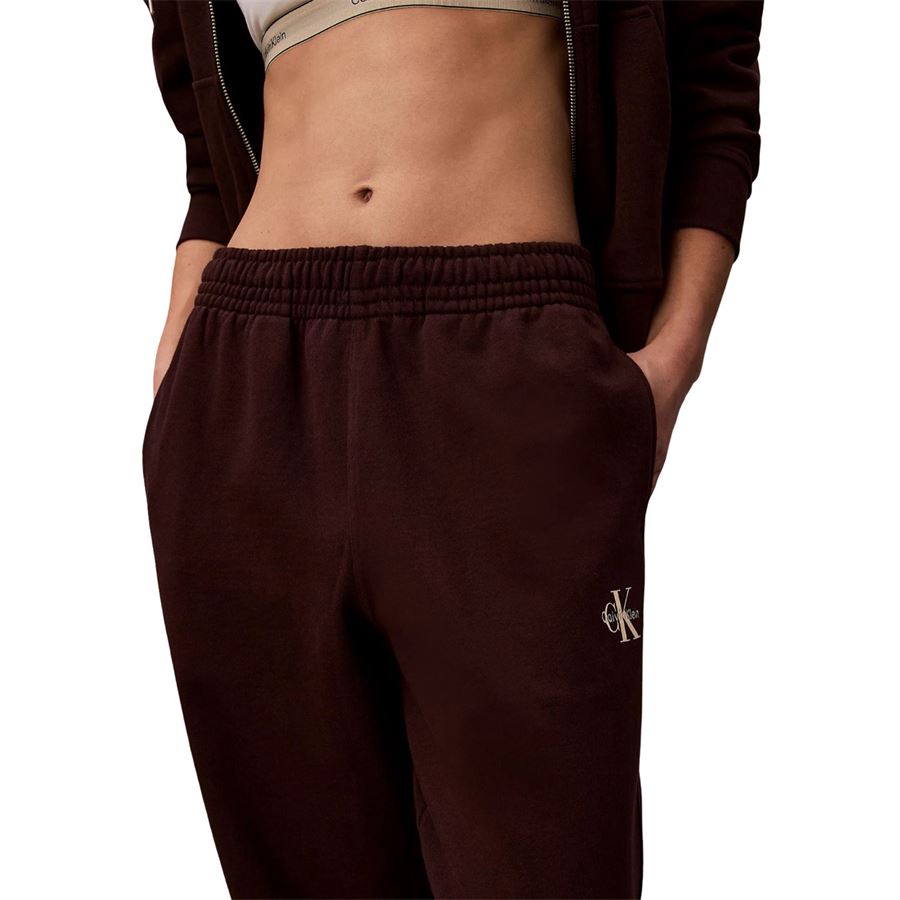 Jogger in spugna francese monologo pantalone tuta da donna Calvin Klein | LV047B235G2E8